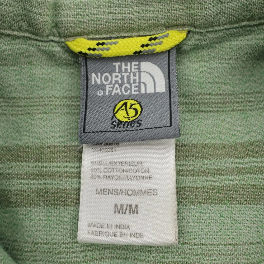 The North Face Lot of 2 A5 Series Mens M Short Sleeve Striped‎ Button Up Shirt